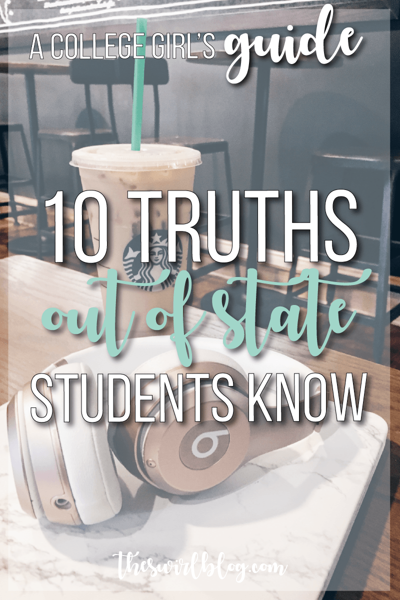 Out of State Students have unique perspective when it comes to their college experience. Here are 10 truths I've noticed as a Virginian at a North Carolina school!
